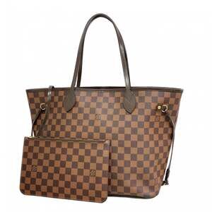 LOUIS VUITTON Authentic Brown Damier Neverfull MM Tote Bag